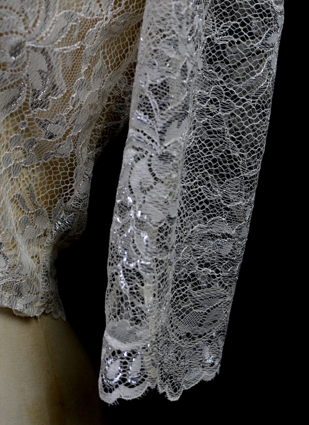 Babette - Silver Lace Ballet Top