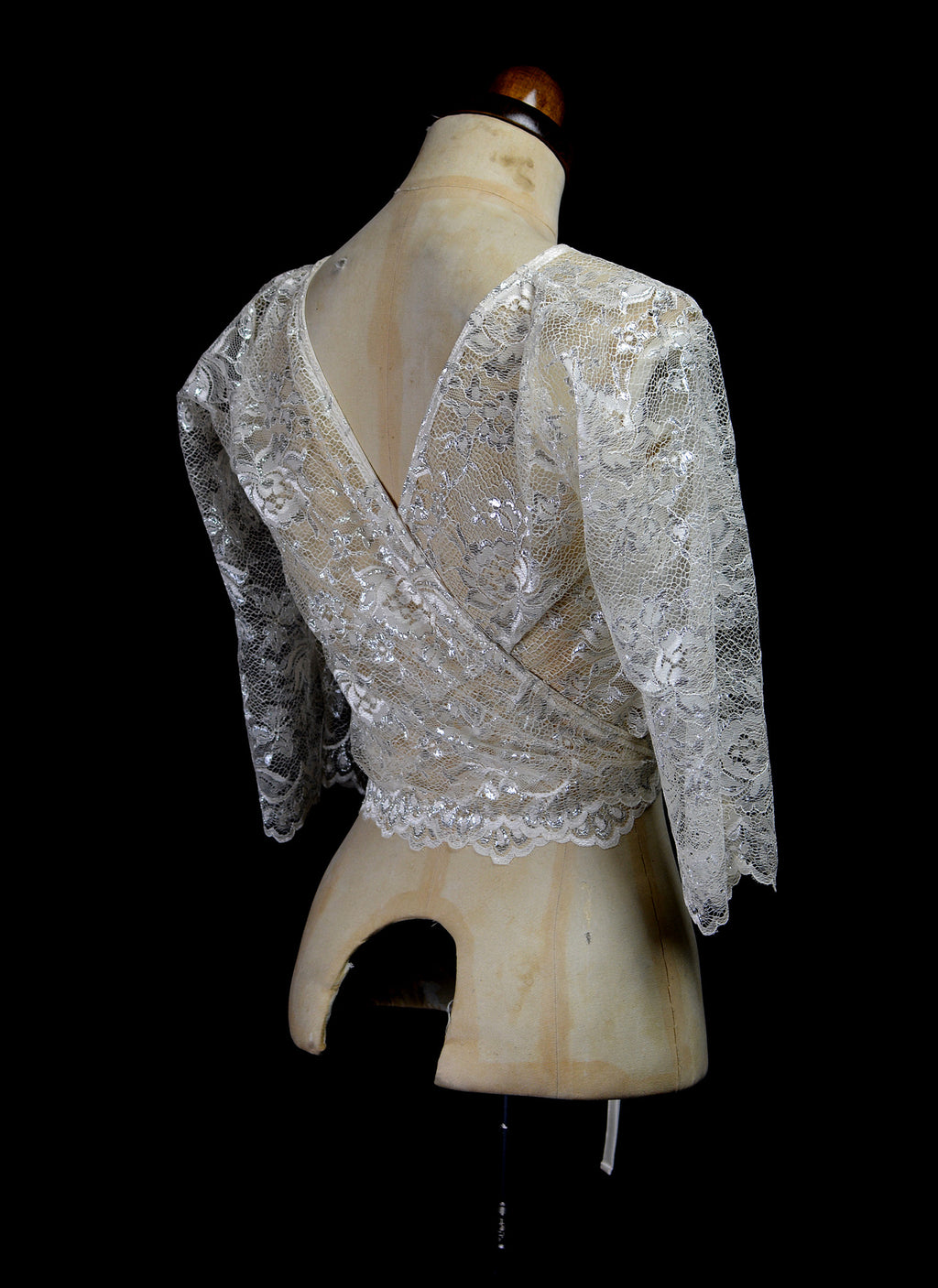 Babette - Silver Lace Ballet Top