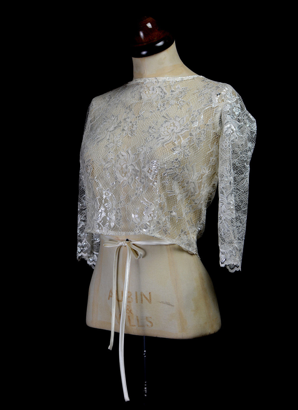 Babette - Silver Lace Ballet Top