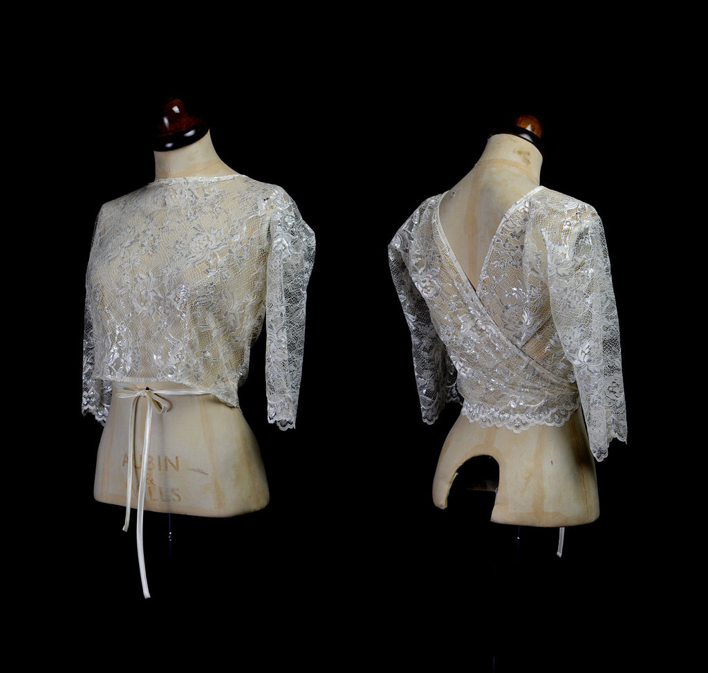 Babette - Silver Lace Ballet Top