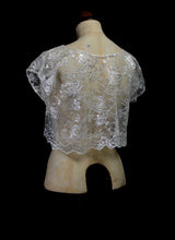 Becca - Silver / Ivory Lace Bridal Crop Top