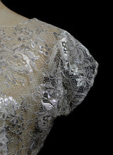 Becca - Silver / Ivory Lace Bridal Crop Top