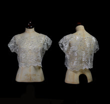 Becca - Silver / Ivory Lace Bridal Crop Top