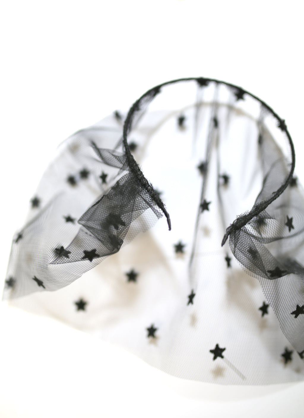 Veil - Black Magic Star Fascinator Face Veil