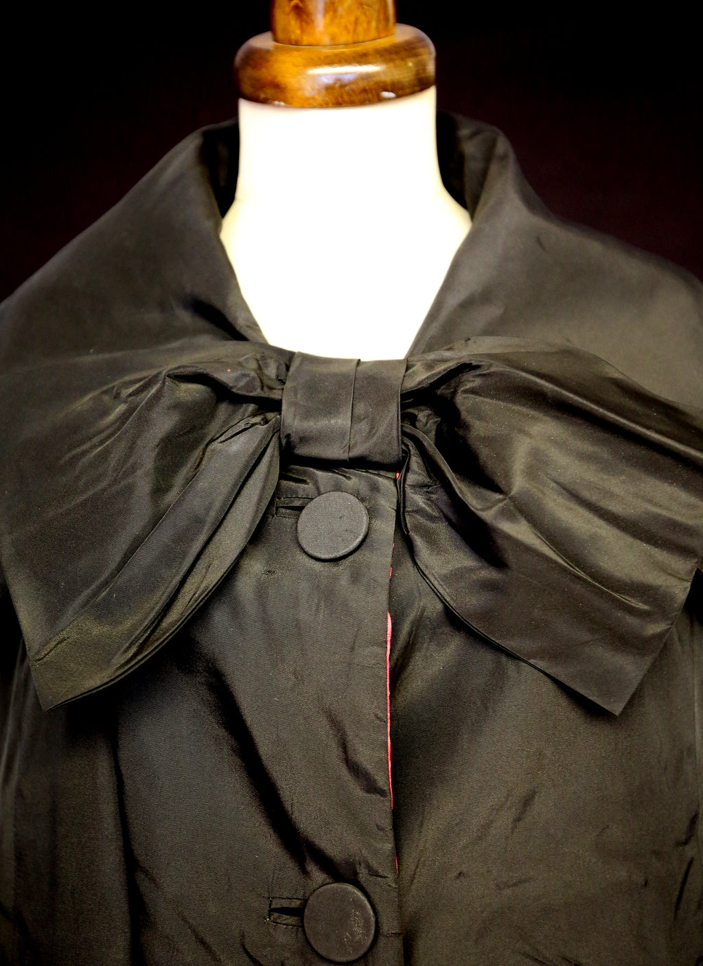 Vintage 1950s Susan Small Black Coat