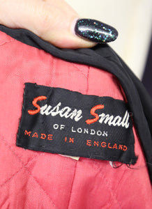 Vintage 1950s Susan Small Black Coat