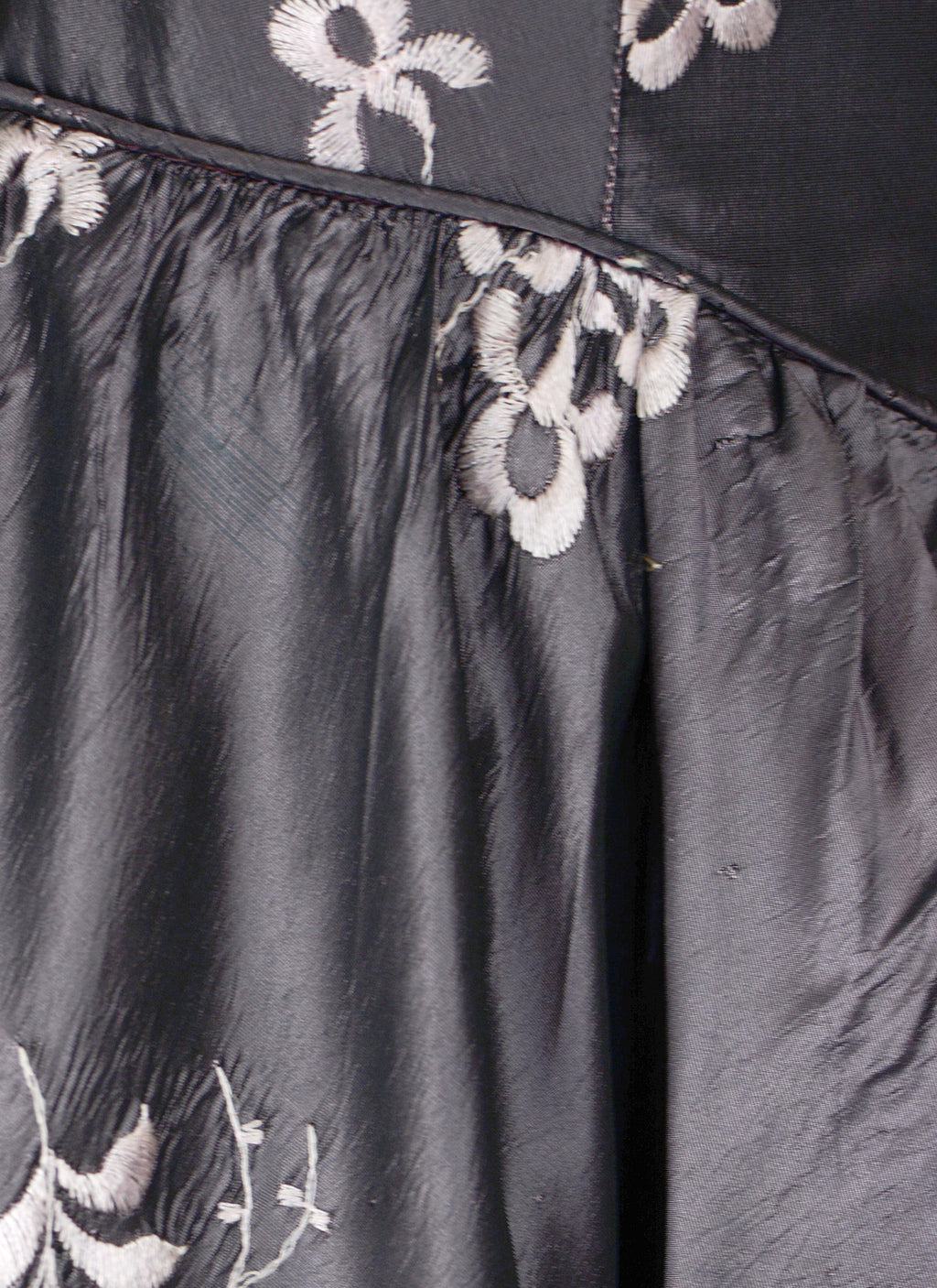 Vintage 1950s Grey Taffeta Cocktail Dress