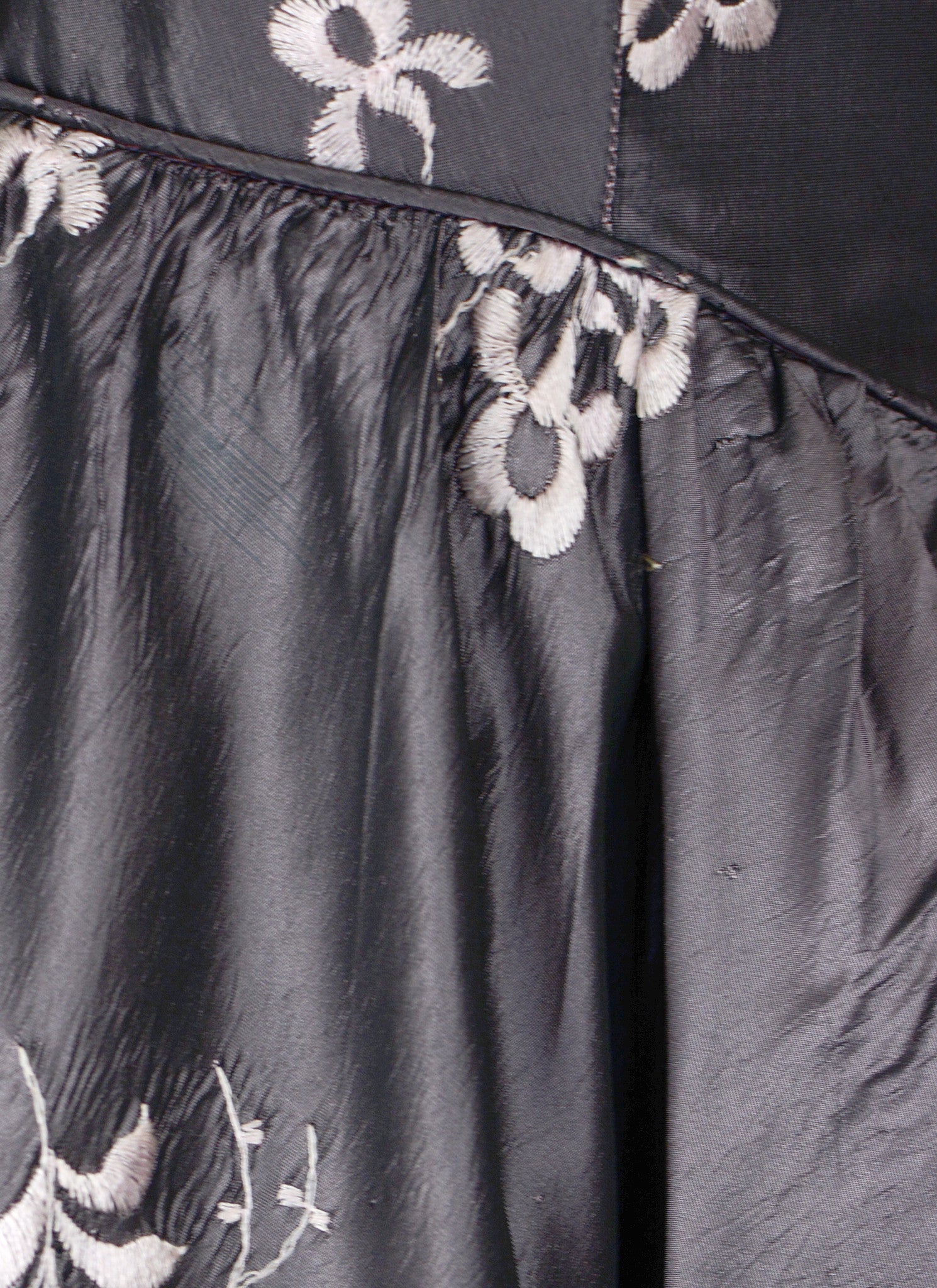 Vintage 1950s Grey Taffeta Cocktail Dress