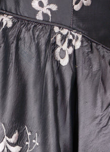 Vintage 1950s Grey Taffeta Cocktail Dress