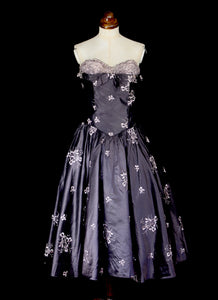 Grey taffeta dress discount