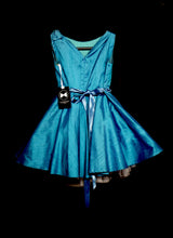 Saffie - Teal Silk Girls Party Dress