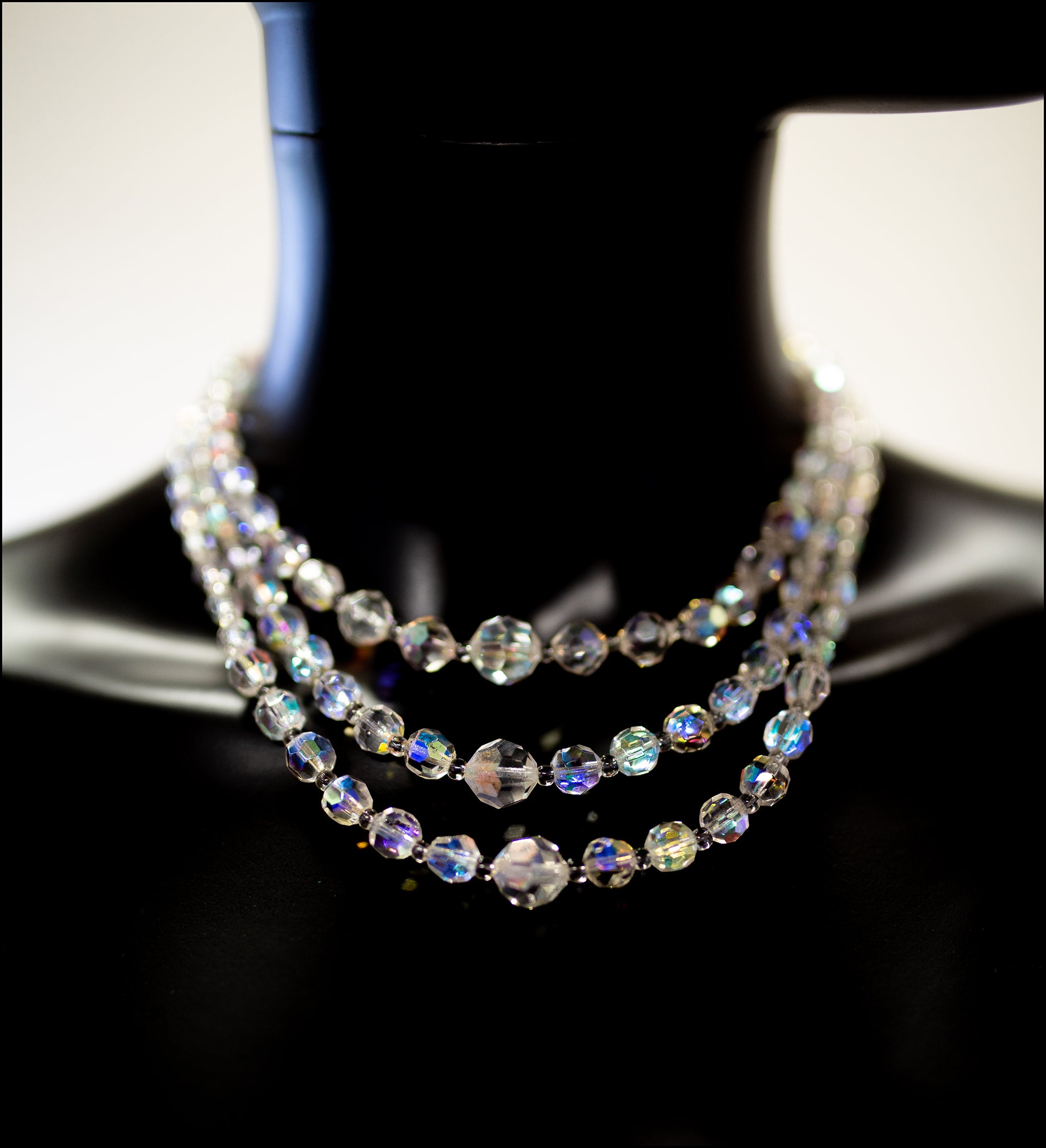 Vintage Rock Crystal Diamond Necklace by Krementz, Diana