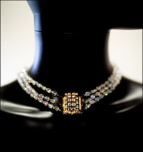 Vintage 1960s Crystal 3 Strand Necklace