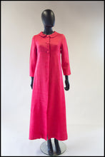 raspberry pink vintage maxi coat 1960s alexandra king
