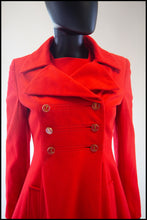 Vintage 1960s Red Wool Mini Dress and Coat Suit
