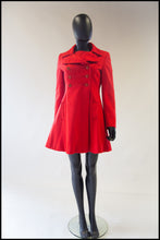 vintage 1960s red wool mini pea coat alexandra king