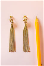 Vintage 1970s Gold Tassel Earrings