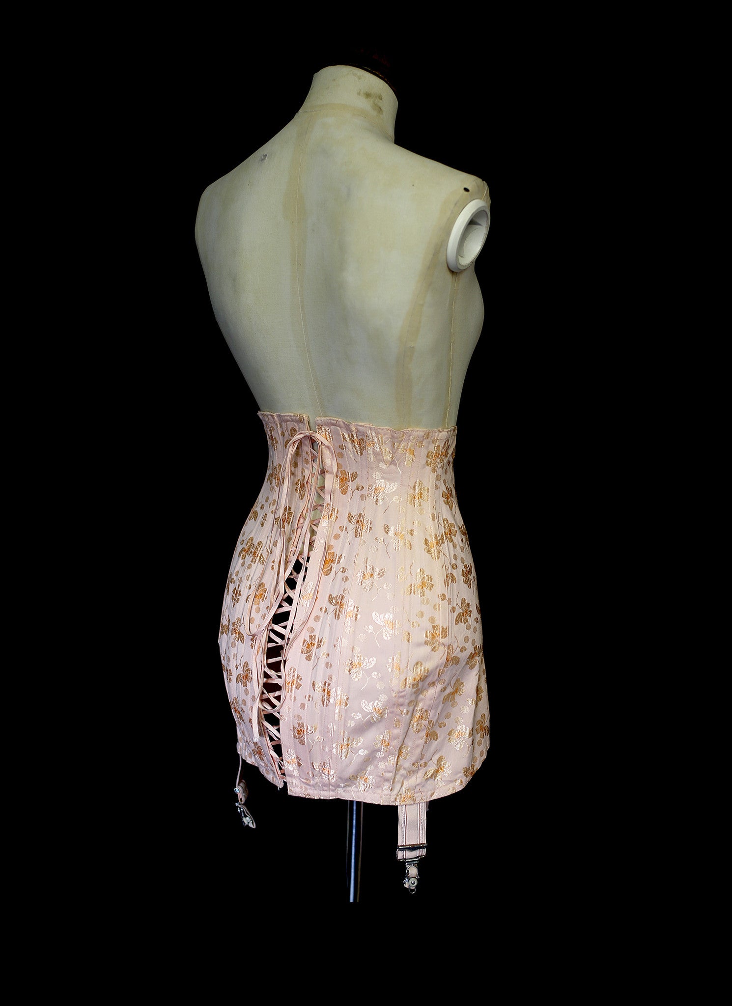Vintage 1930s Peach Girdle Corset Skirt