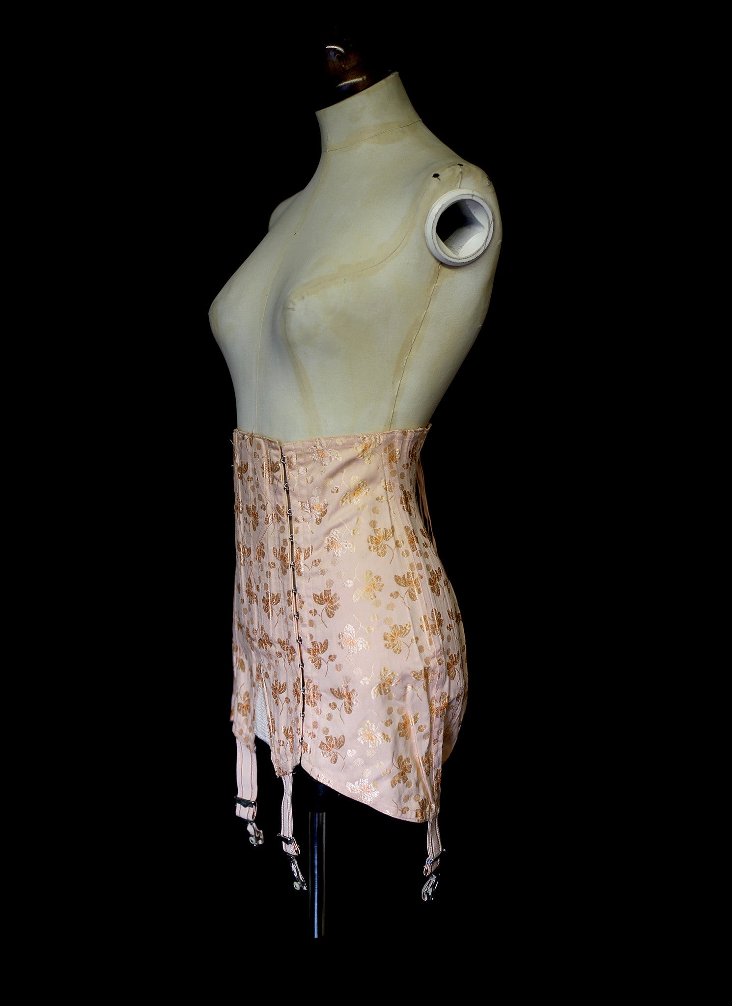 Vintage 1930s Peach Girdle Corset Skirt