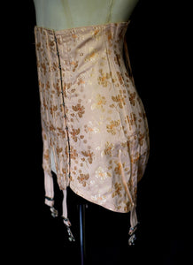 Vintage 1930s Peach Girdle Corset Skirt