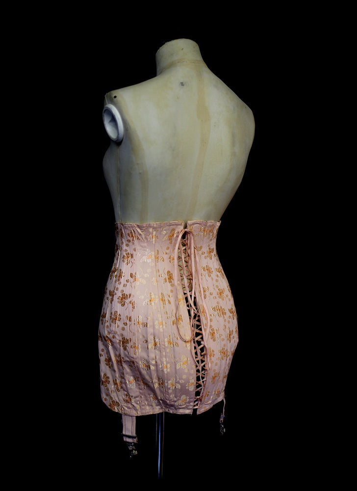 Vintage 1930s Peach Girdle Corset Skirt