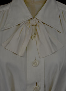 Vintage 1920s Cream Cotton Riding Blouse