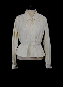 Vintage 1920s Cream Cotton Riding Blouse