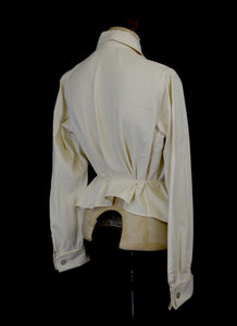 Vintage 1920s Cream Cotton Riding Blouse