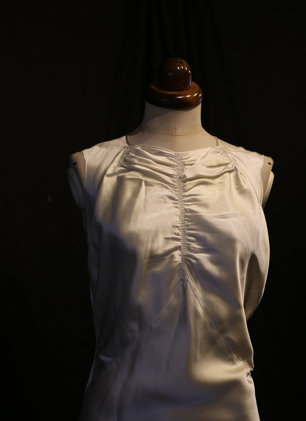 Vintage 1930s Ivory Satin Wedding Dress