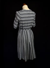 Vintage 1930s Grey Wool Deco Day Dress