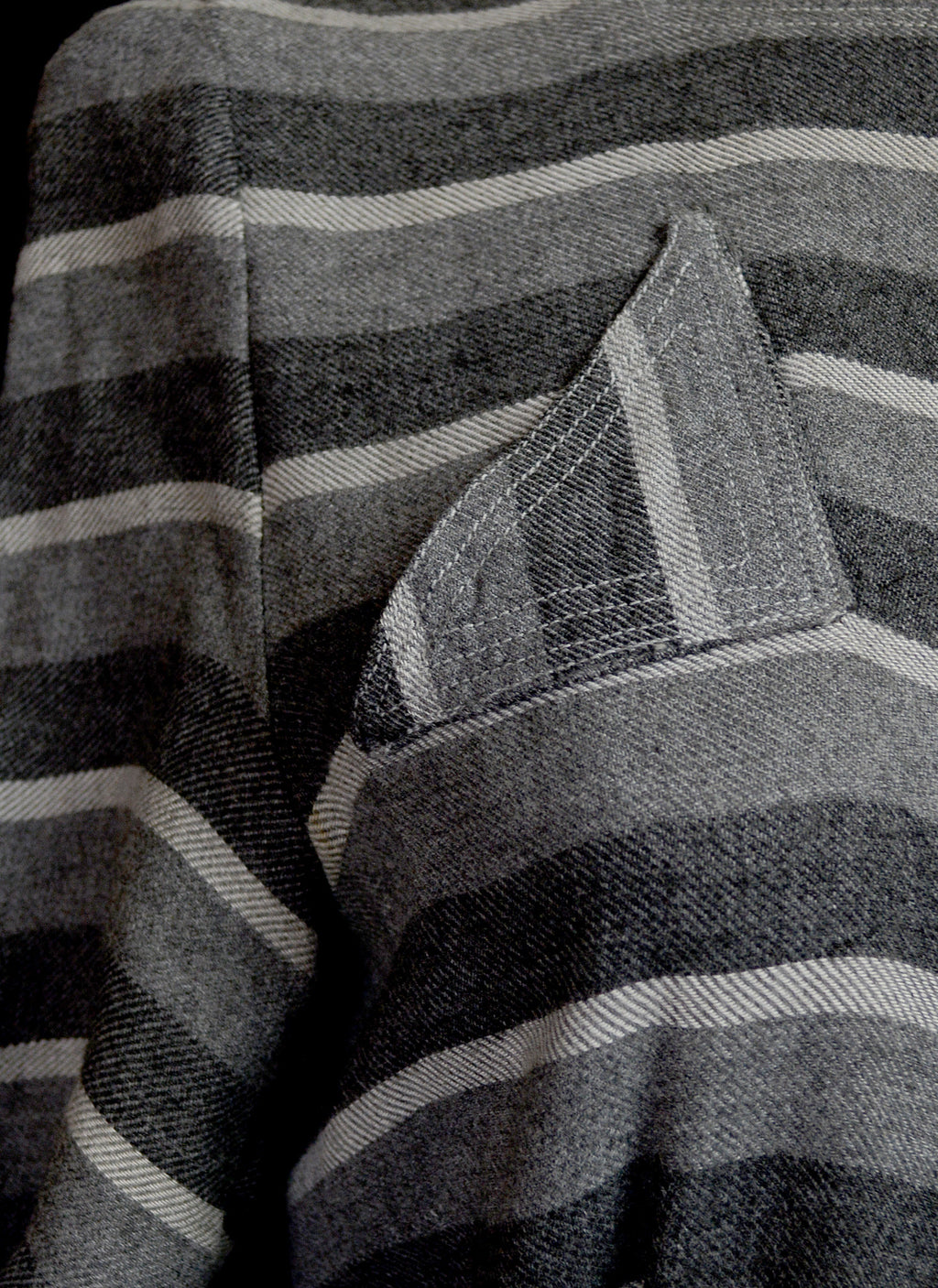 Vintage 1930s Grey Wool Deco Day Dress