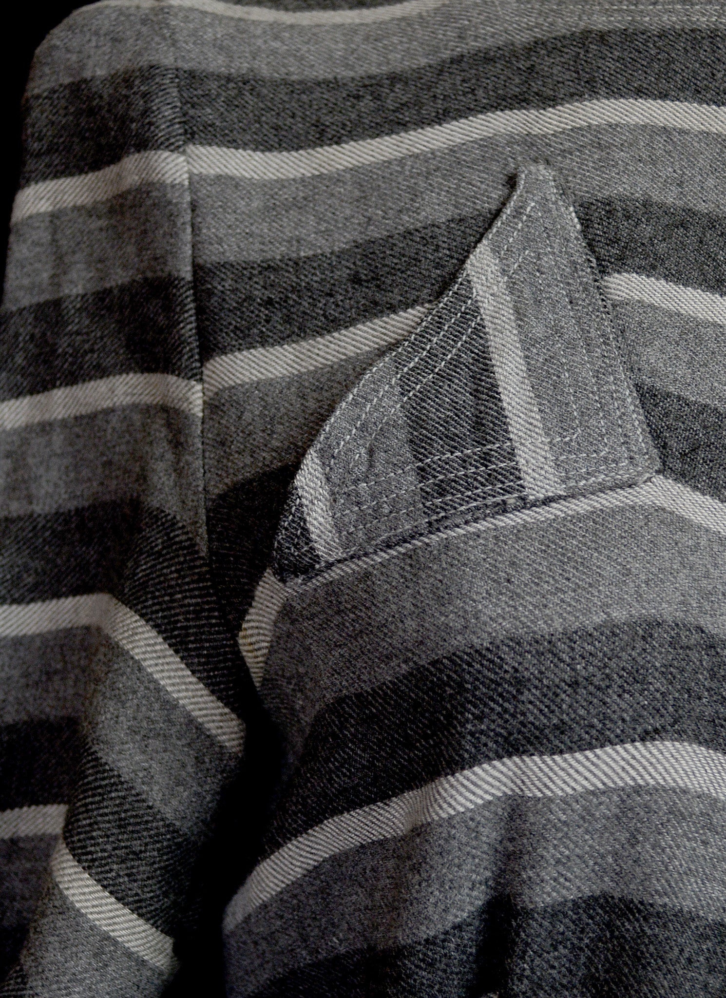 Vintage 1930s Grey Wool Deco Day Dress