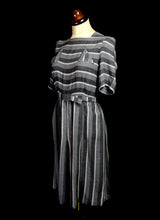 Vintage 1930s Grey Wool Deco Day Dress