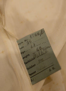 Vintage 1940s Luxury Ration Label  Jayant Model Ivory Satin Wedding Dress