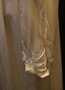 Vintage 1940s Luxury Ration Label  Jayant Model Ivory Satin Wedding Dress