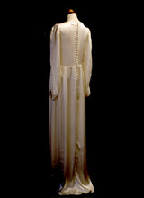 Vintage 1940s Luxury Ration Label  Jayant Model Ivory Satin Wedding Dress