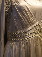 Vintage 1940s Luxury Ration Label  Jayant Model Ivory Satin Wedding Dress