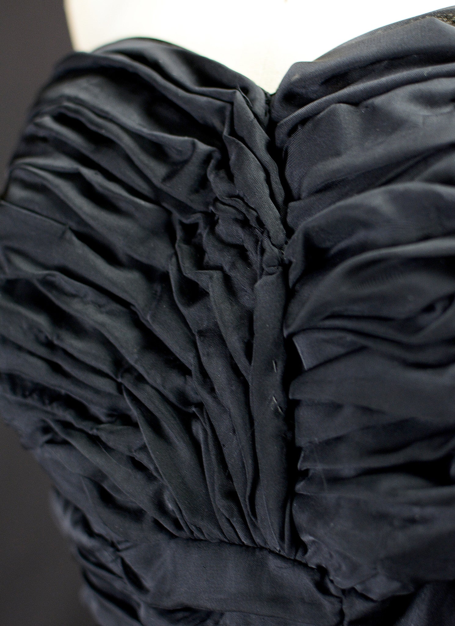 Vintage 1950s Black Nylon Prom Dress