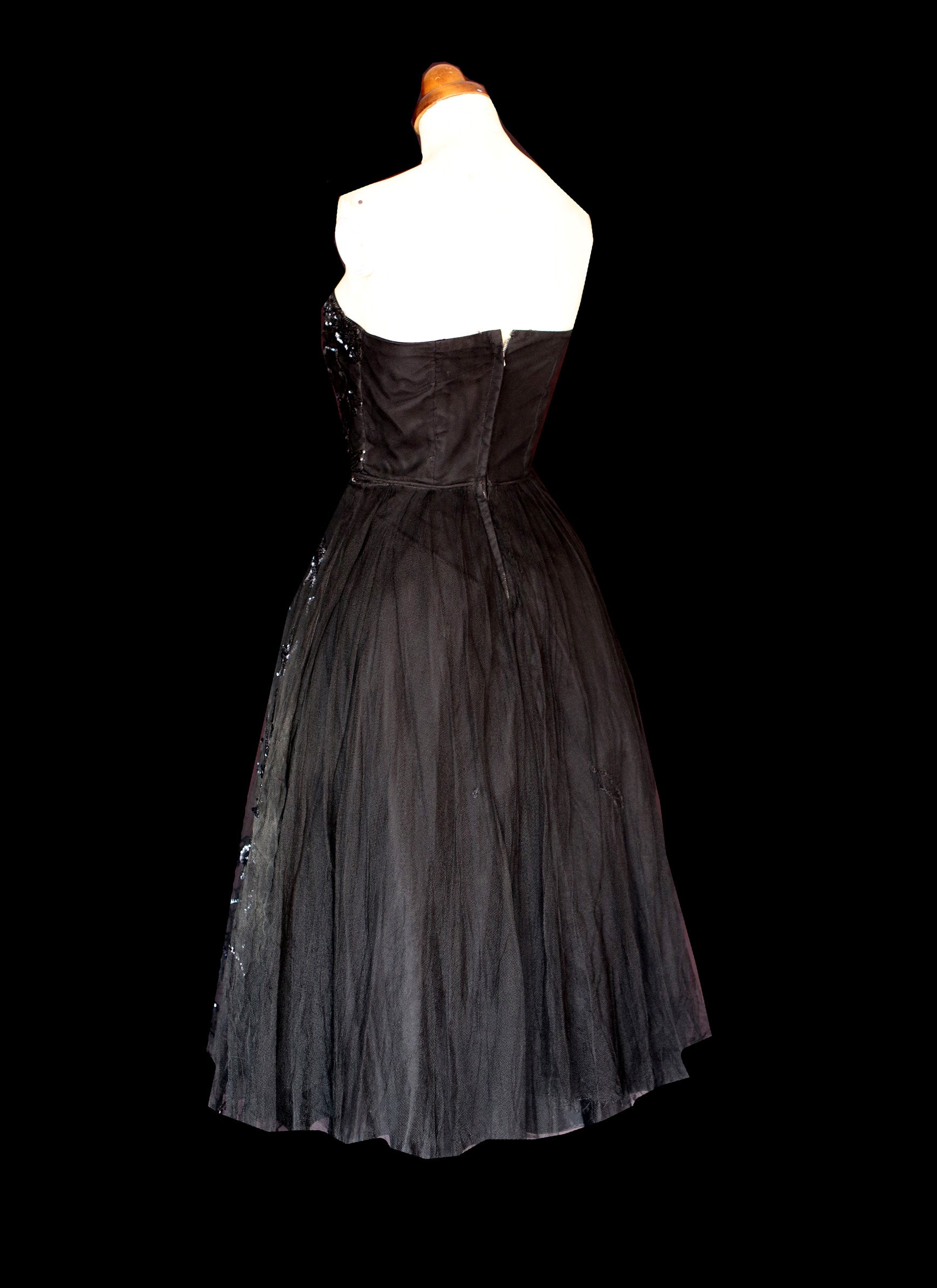 1950s Black Tulle Skirt