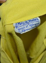 Vintage 1950s Yellow Crepe Top