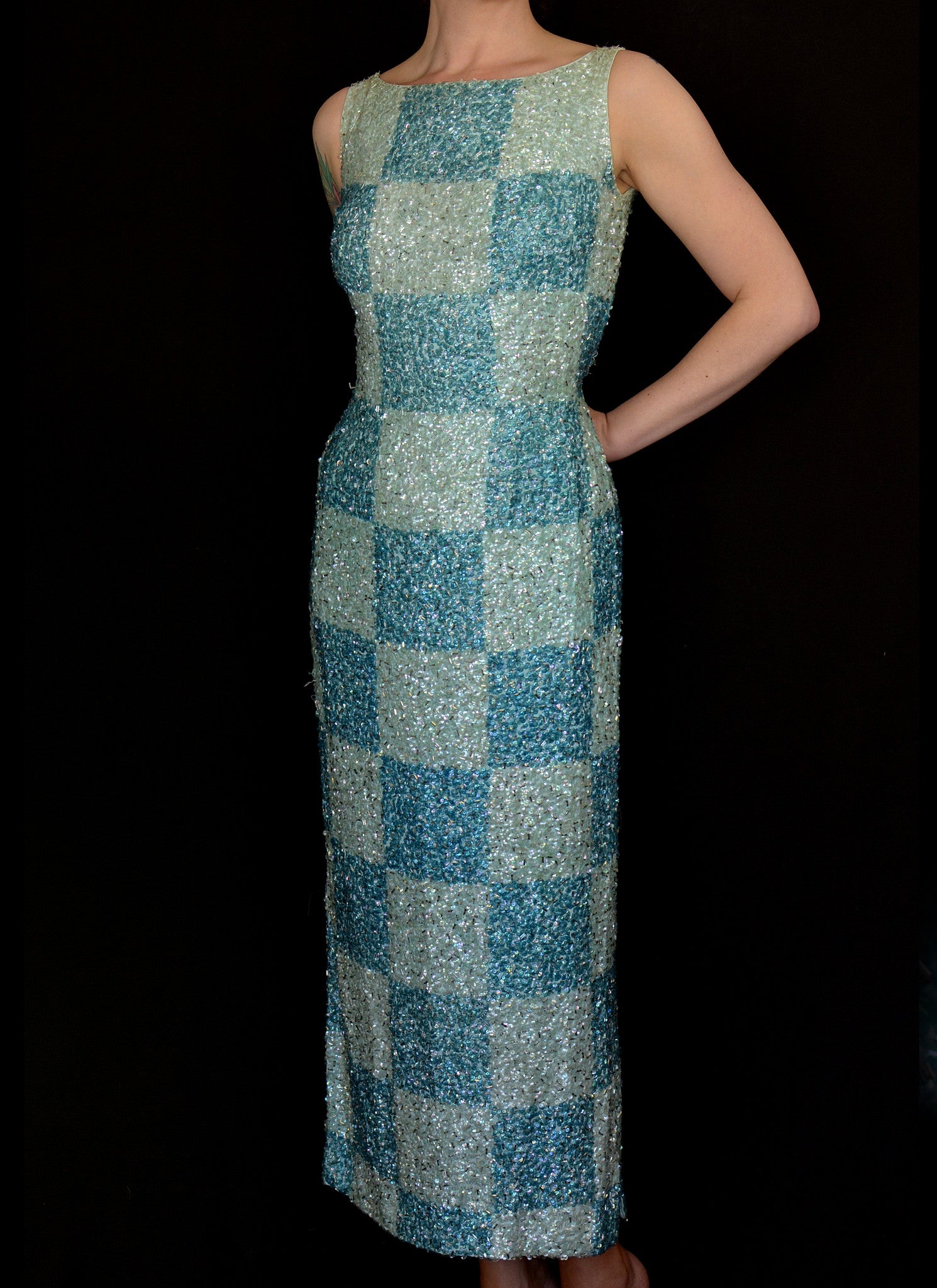 Vintage 1950s Blue Sequin Wiggle Dress – ALEXANDRA-KING