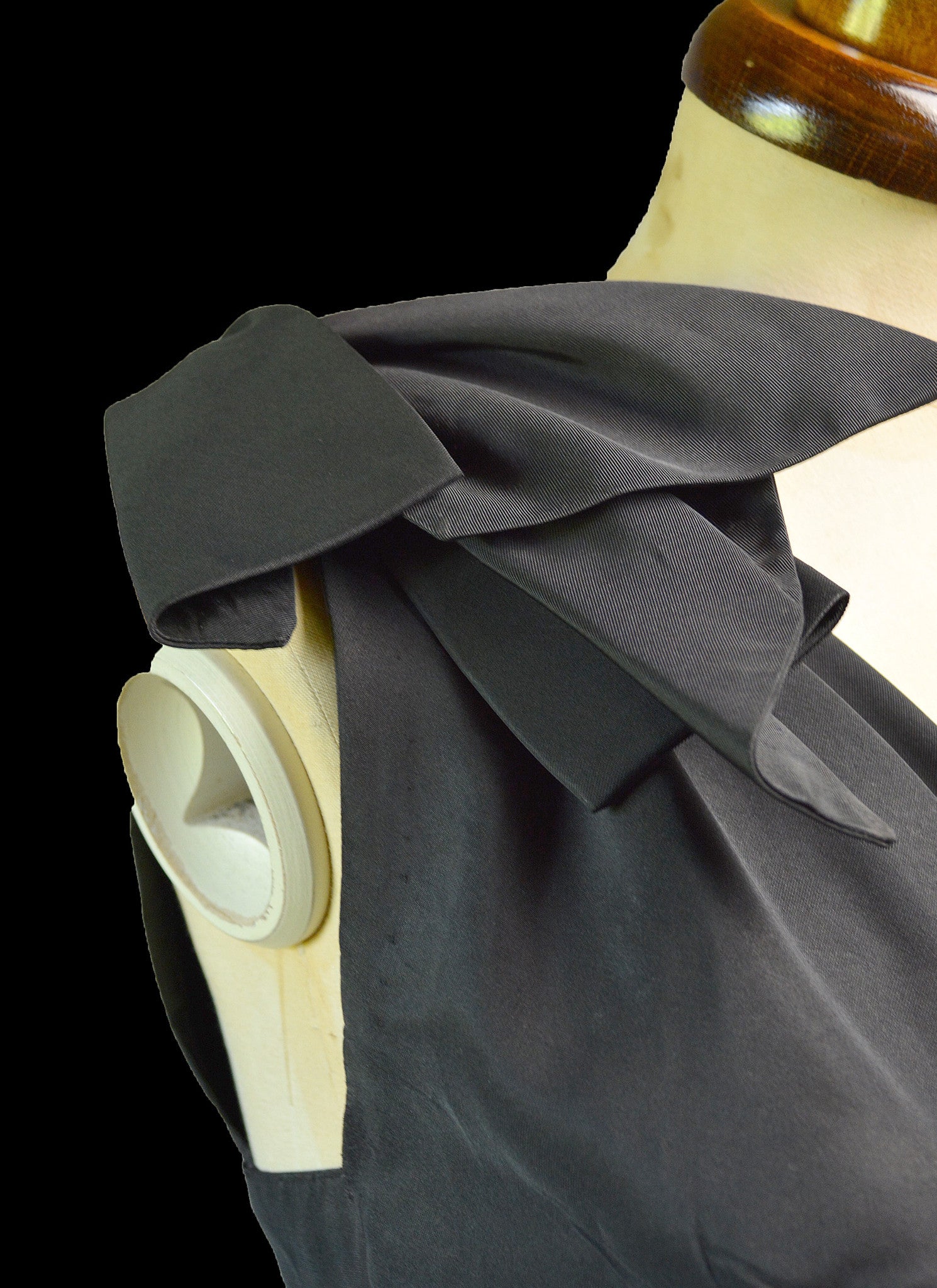 Vintage 1950s Black Gabardine New Look Dress