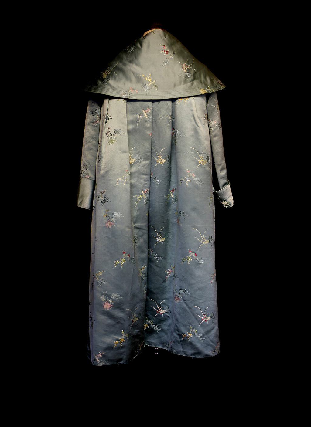 Vintage 1950s Green Satin Opera Coat
