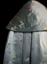 Vintage 1950s Green Satin Opera Coat