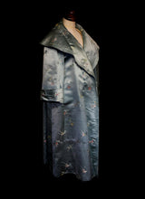 Vintage 1950s Green Satin Opera Coat