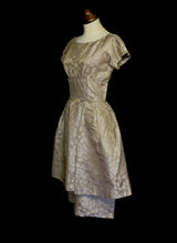Vintage 1950s Oyster Silk Cocktail Dress