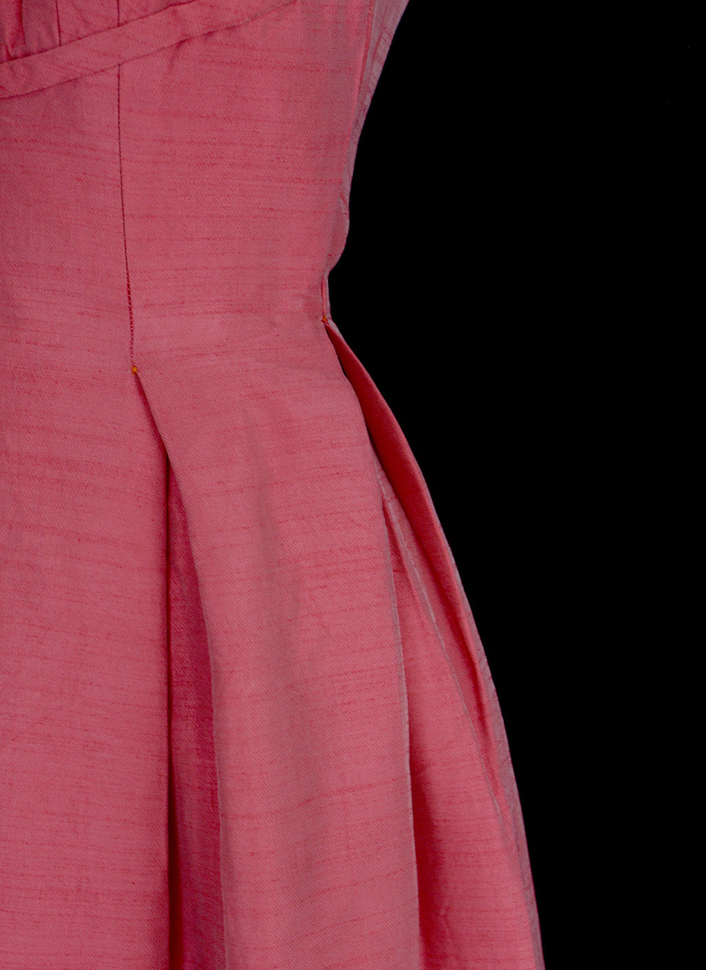 Vintage 1950s Pink Silk Cocktail Dress