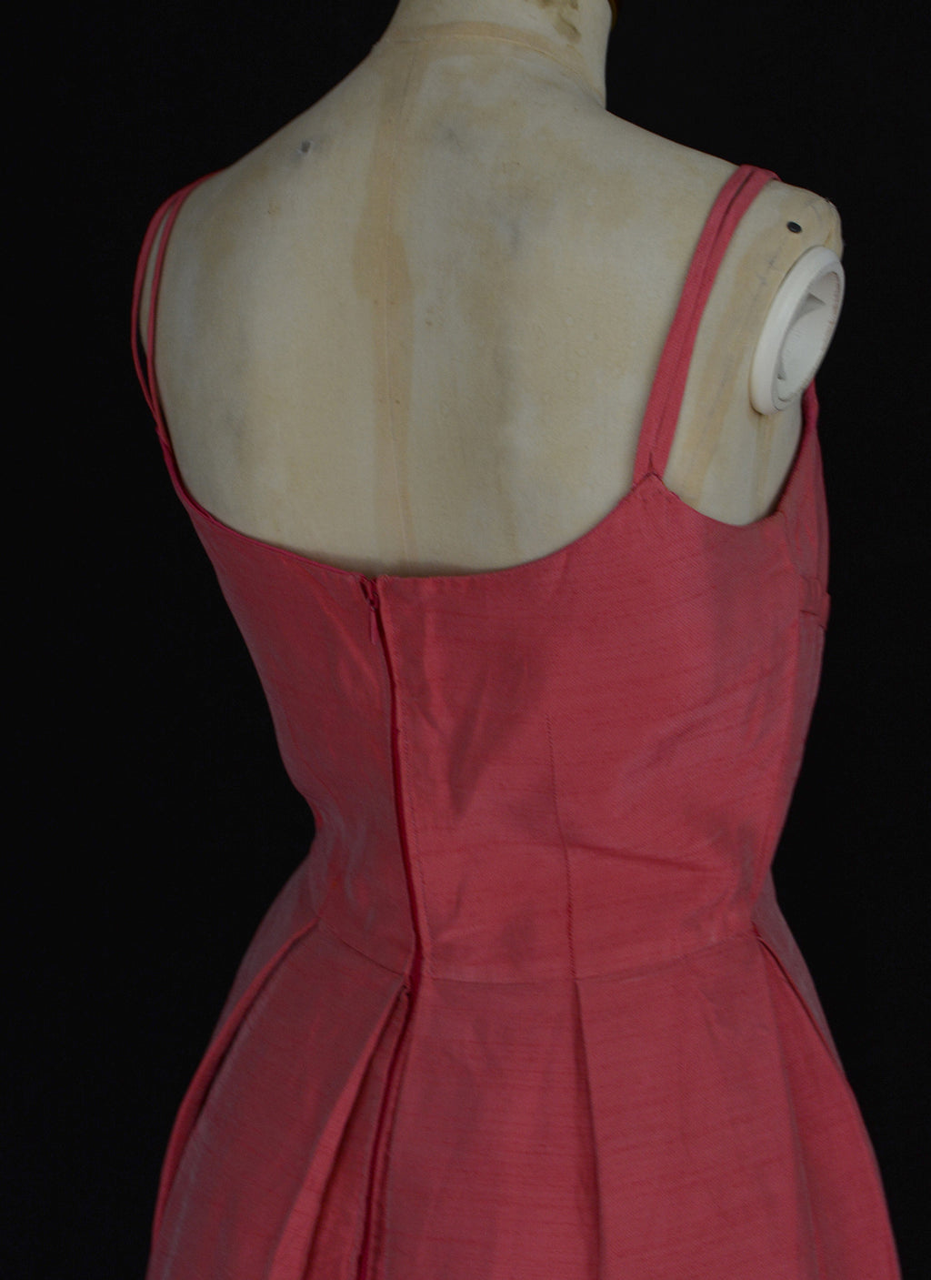 Vintage 1950s Pink Silk Cocktail Dress