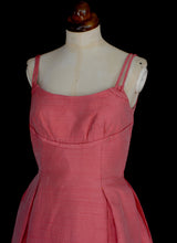 Vintage 1950s Pink Silk Cocktail Dress
