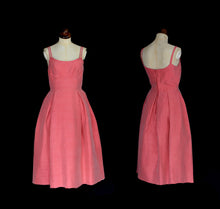 Vintage 1950s Pink Silk Cocktail Dress